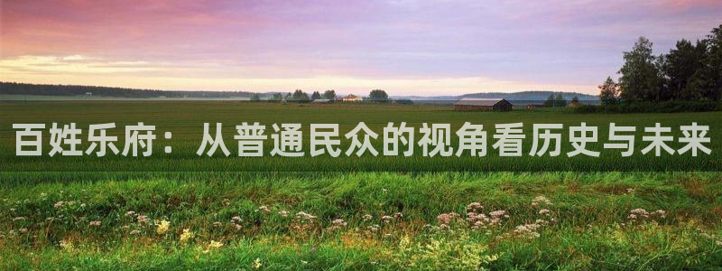 新宝gg：百姓乐府：从普通民众的视角看历史与未来