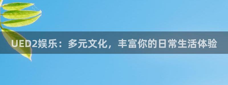 新宝gg娱乐：UED2娱乐：多元文化，丰富你的日常生活体验